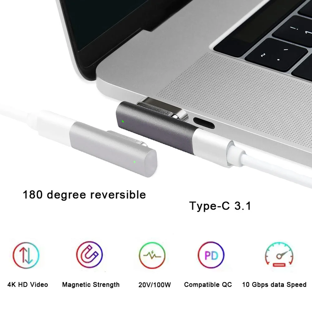 Magnetic 20Pin USB C Notebook Adapter Phone PD Charging Tablet Converter for Macbook/Huawei Laptop