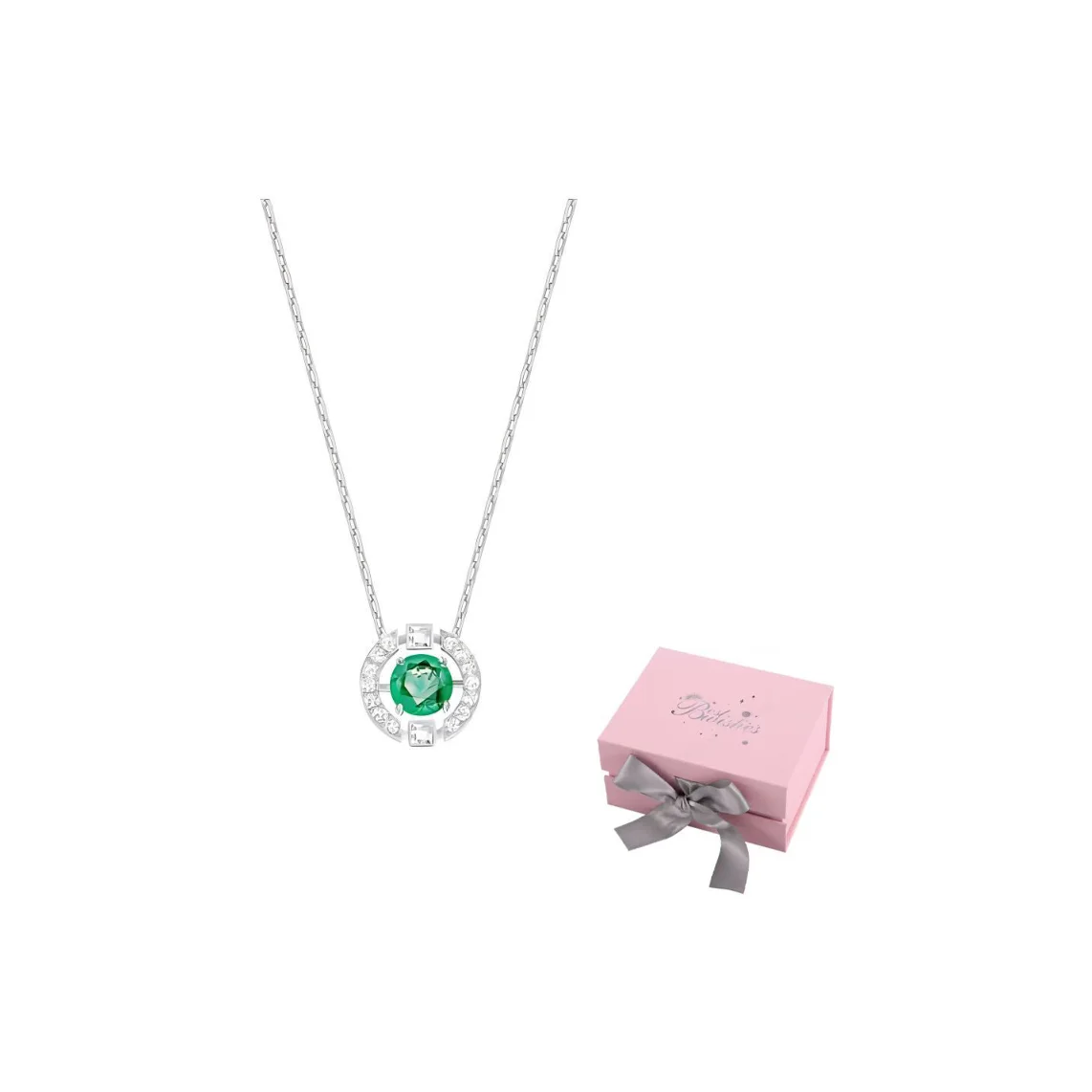Swarovski Una Beating Heart Faux Crystal Stone Necklaces Women's Green 5496308