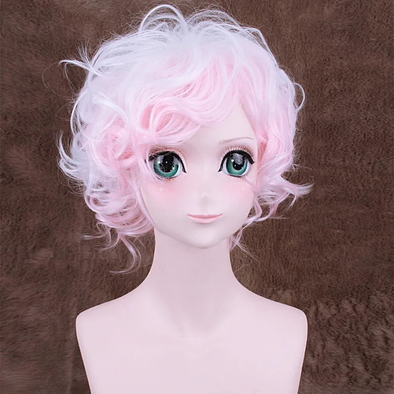 Anime Wigs Cosplay Bullet Break Wig: A School of Hope and a High School Student of Despair Wig Synthetic Curly Hair For Unisex