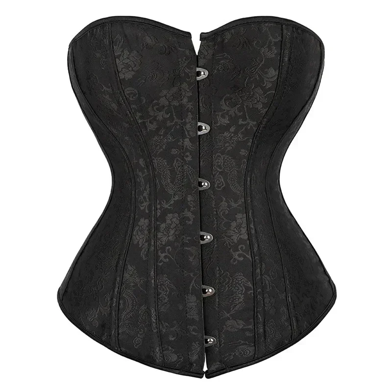 

Sexy Corsets & Bustiers Flower Print Vintage Corset Gothic Women Jacquard Floral Lingerie Plus Size Overbust Corsets