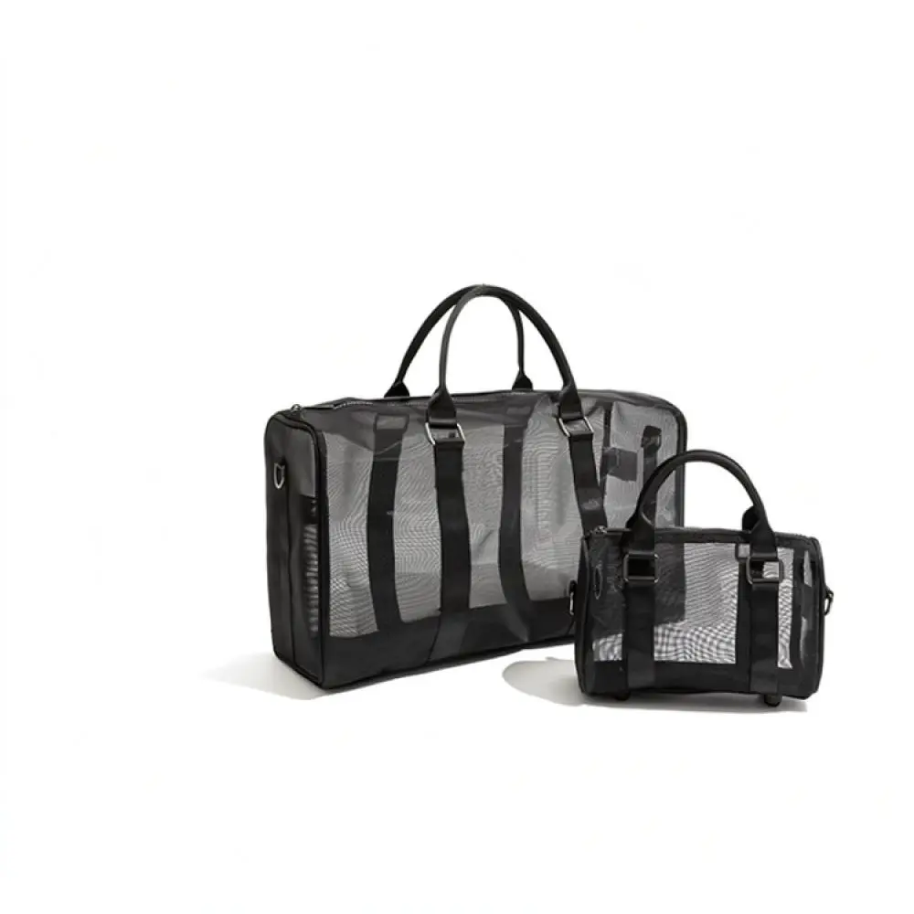 Breathable Mesh Sports Gym Bag Large Yoga Tote Travel Storage Handbag Lightweight Durable Fitness Shoulder Duffel Pack