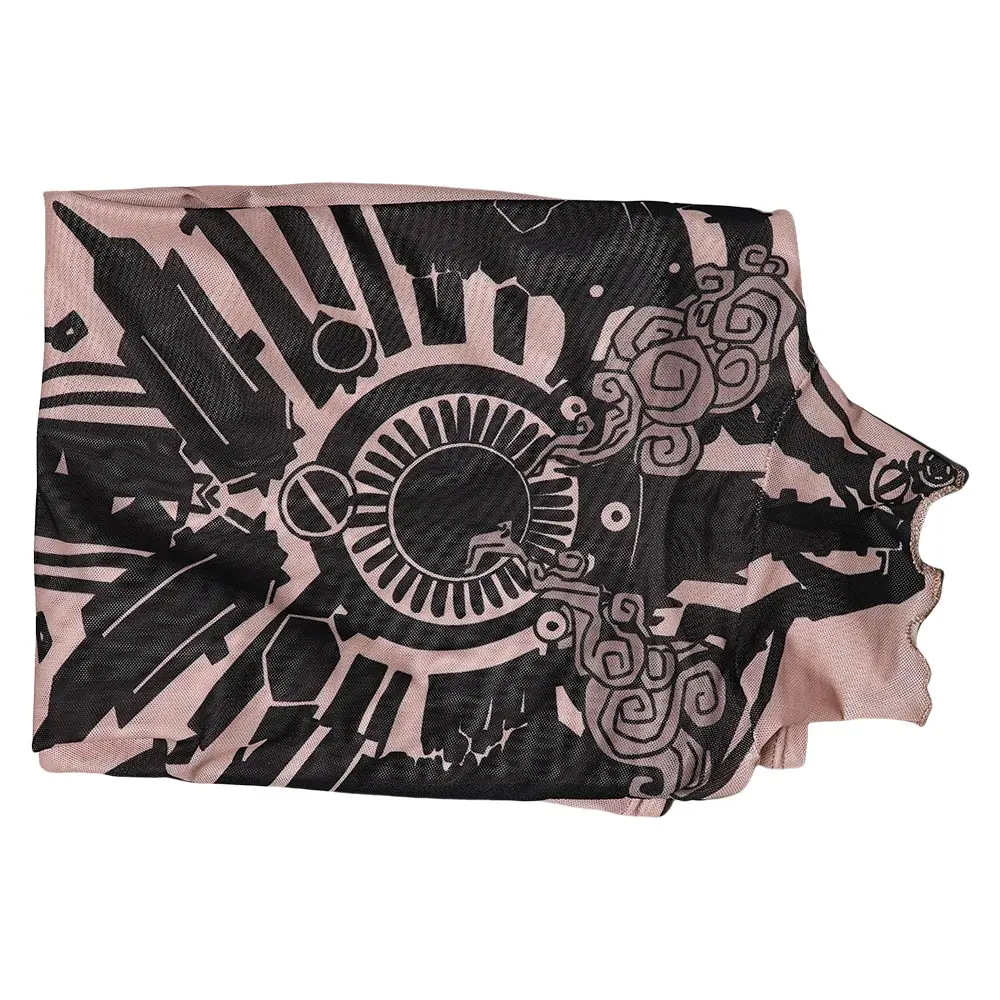 Arcane Vi Cosplay Tattoo Printed Top Costume Game LOL Arcane Disuise Long Sleeved Innerwear Women Disguise Halloween Party Suits