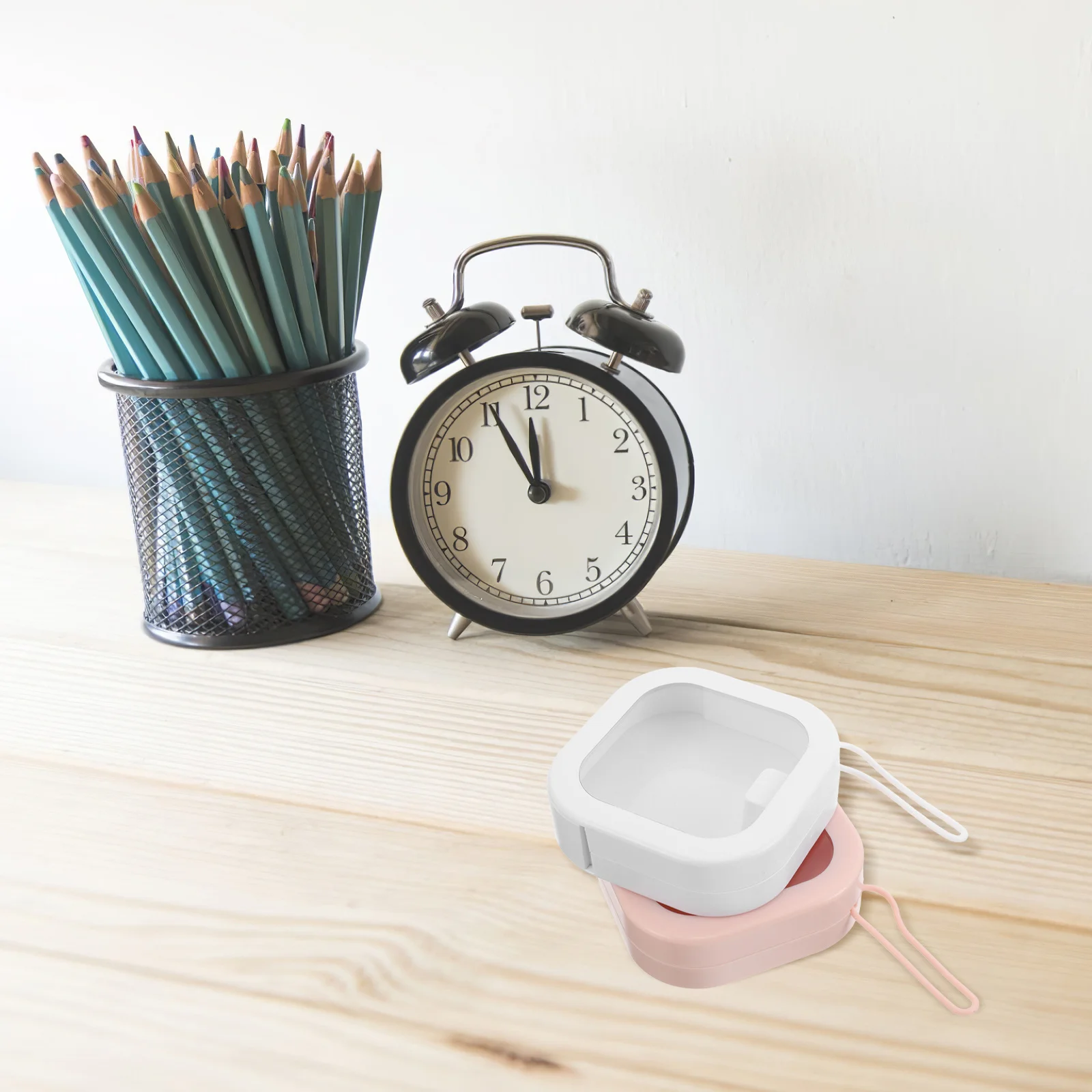 

2Pcs Portable Storage Box Small Plastic Organizer for Travel Essentials Jewelry Hair Accessories Office Supplies