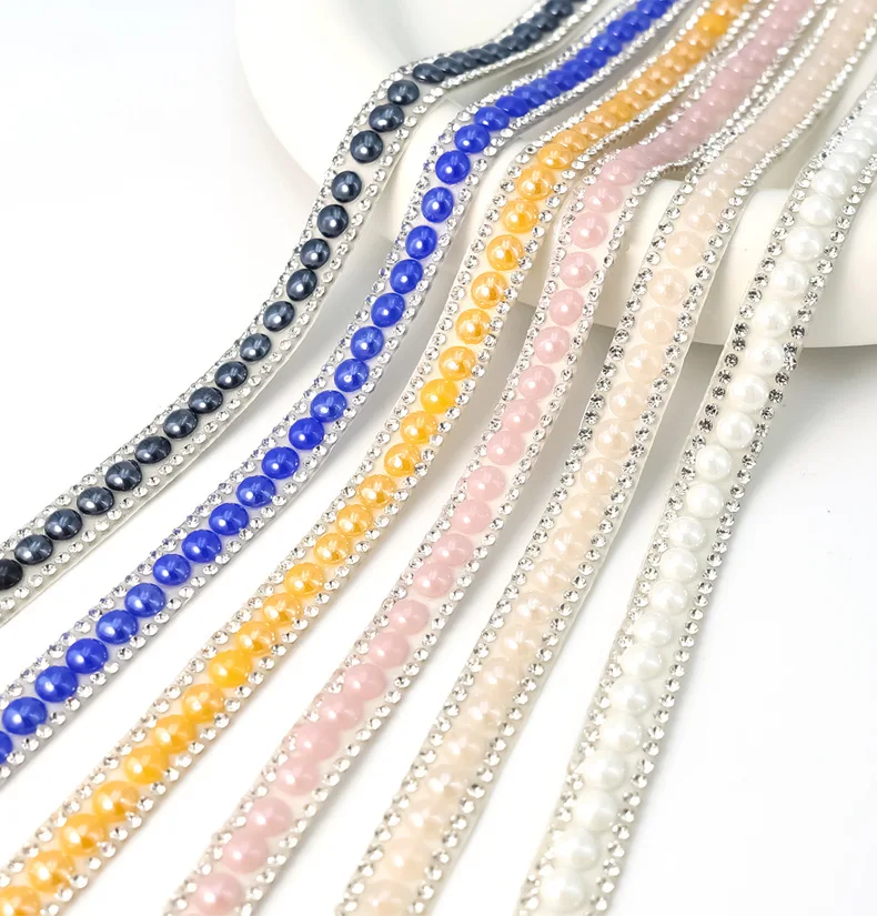10 Yards Strassbänder, selbstklebend, glitzernd, Kristall, Diamant, DIY, Kunst, Auto, Hochzeit, Party, Festlichkeit, Geschenk, Dekoration, Perlenrolle – Detail 3