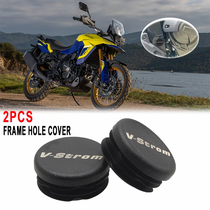 Motorcycle 2PCS Frame Hole Cover Caps Plug Decorative Frame Cap Set  Fit For Suzuki V-STROM 800 DE VStrom 800DE 2023 2024