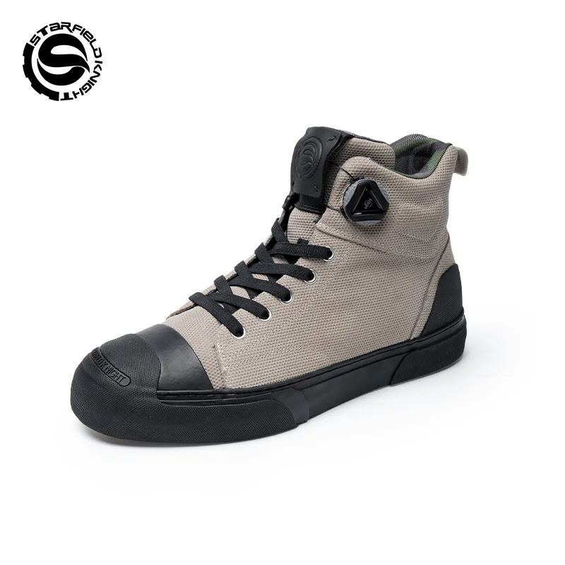 Star Field Knight Retro Motorcycle Riding Shoes Comfortable Summer Breathable Hard Protection Wear-resistant Motor Racing Boots