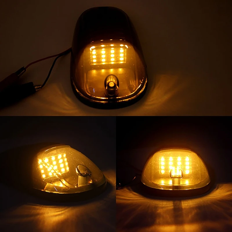 

5Pcs/set 16 LED Universal Roof Cab Marker Lights Top Clearance Dome Running Light Kit For Truck Pickup 12V