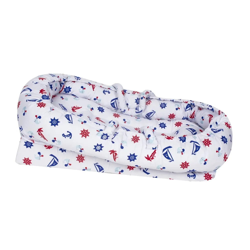 White Color Ship Pattern Mother So Baby Bed