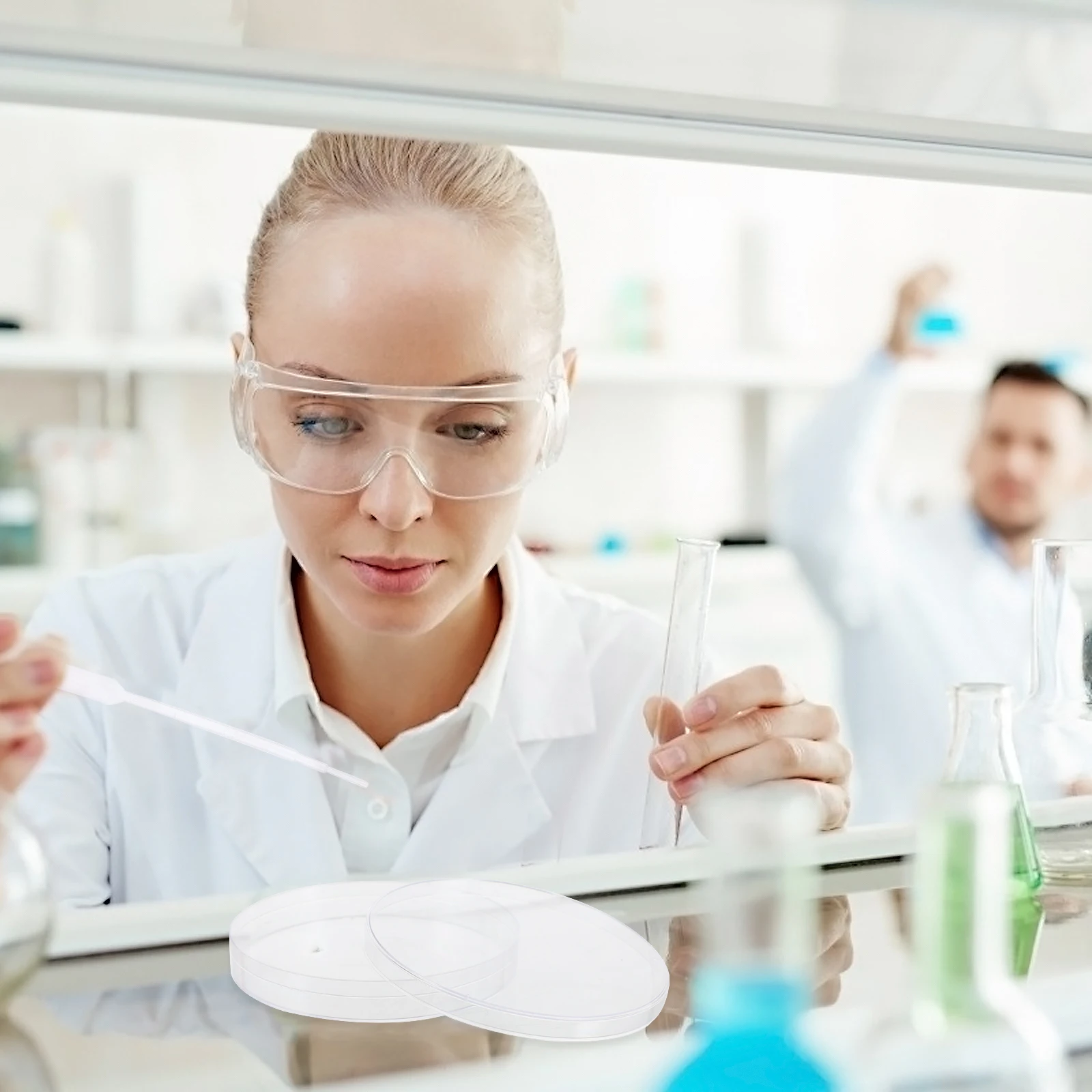 

20 Pcs Agar Plates Mycology Petri Dish Clear with Cover for Culture Yeast Round