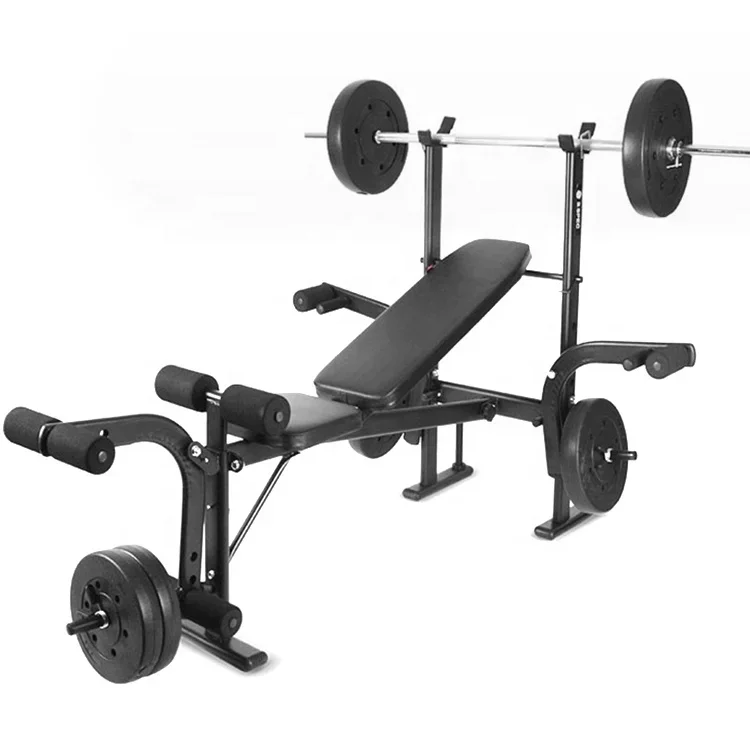 Set di panche per pesi regolabili multifunzionali con rack per squat per l'allenamento della forza