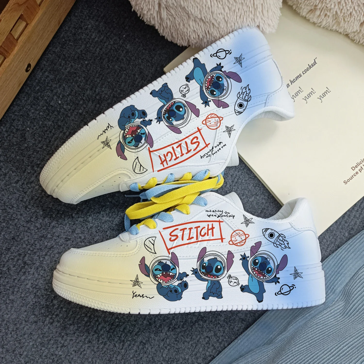 New Disney cartoon girls Stitch princess cute Casual shoes antiscivolo soft bottom scarpe sportive per regalo ragazza