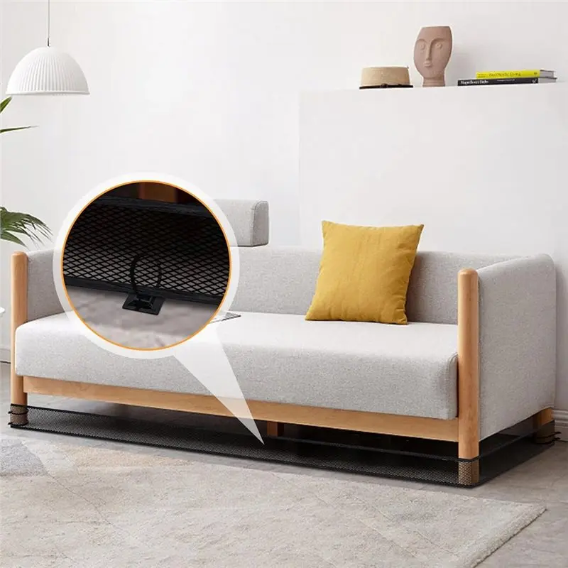 【تخفيضات جديدة】مانع الأثاث، 4 بوصة × 394 بوصة، مانع تحت الأريكة مع 30 ربطة كابلًا - حاصرات الأريكة للحيوانات الأليفة سهلة التركيب #4