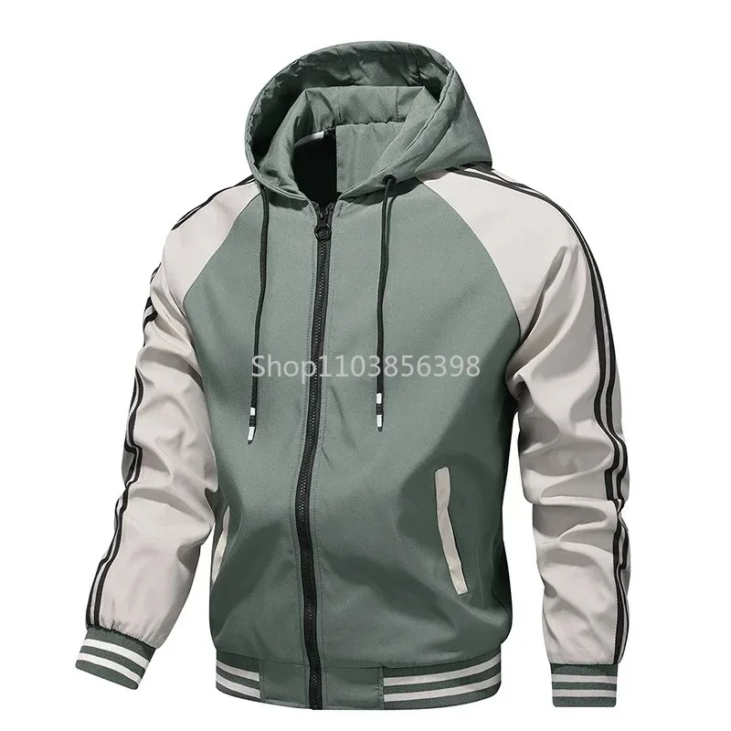 Windbreaker Men Tactical Jacket Bomber Outdoor Hooded Coat Sports Military M-5XL Field Climbing Thin Outwear Male Overcoat New