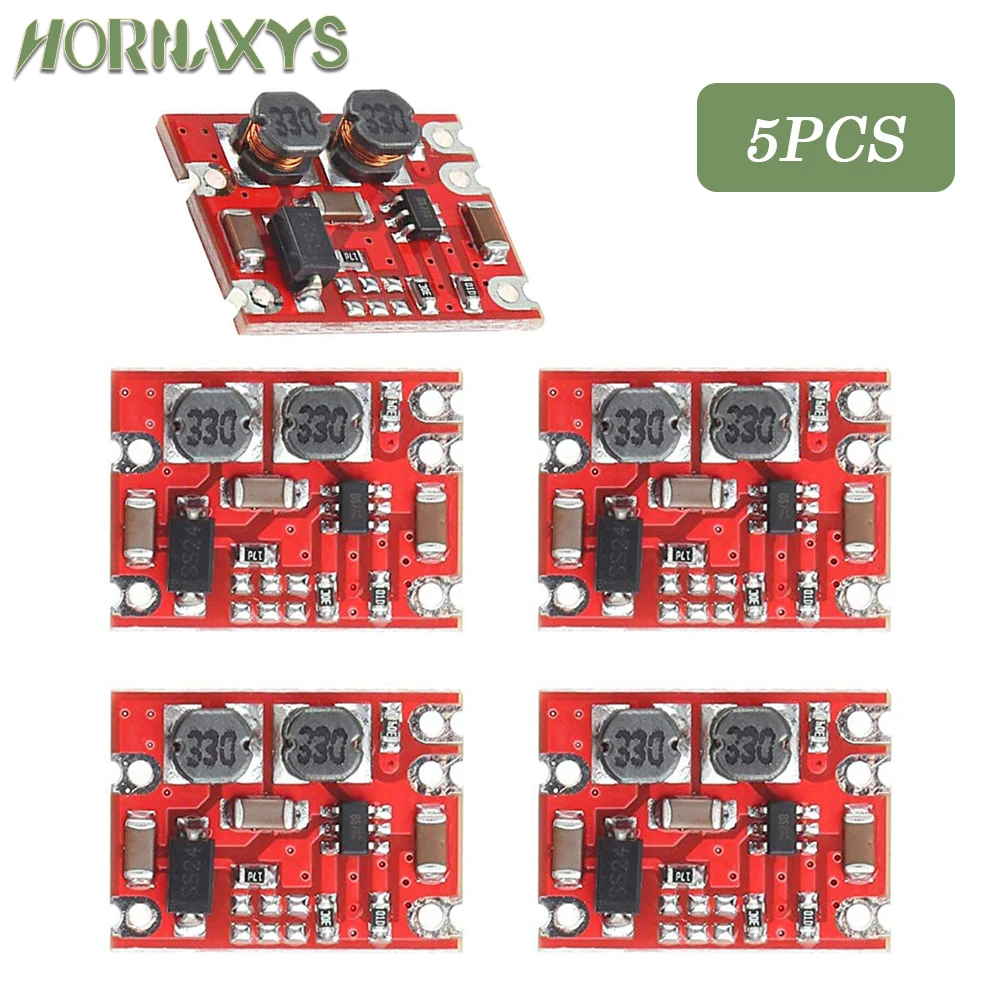 1-10pcs S09 DC-DC Automatic Buck Boost Power Module Step Up and Down Board Input 3V-15V Output 3.3V 5V Electronic DIY PCB