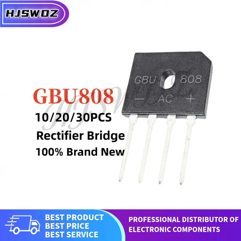 10-30PCS GBU808 GBU 808 U808 Rectifier Bridge Flat Bridge Bridge Bridge Stack Brand New In Stock