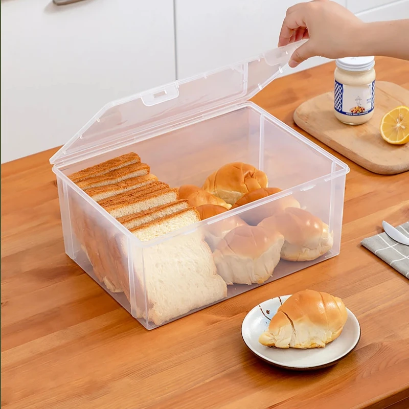 Contenitori ermetici per uso alimentare per alimenti contenitore in plastica sigillato trasparente con coperchio breadbox per la conservazione del