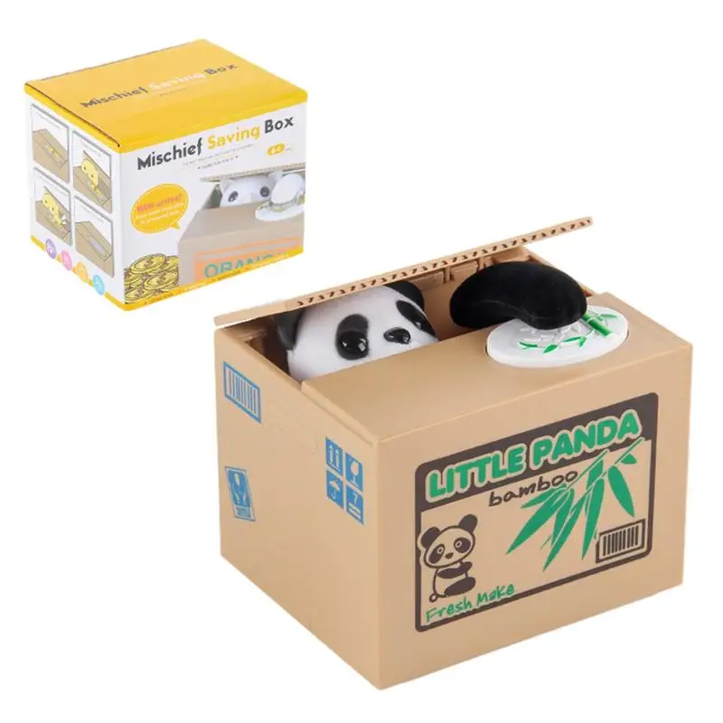 Panda Stealing Money Bank Kids Creative Gift Automatic Stealing Money Panda Electronic Deposit Saving Money Box For Kids