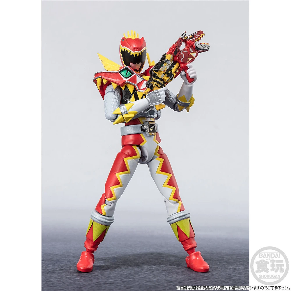 Pre Sale Original Bandai Shokugan Shodo Super Zyuden Sentai Kyoryuger Kyoryu Gray Kyoryu Cyan Kyoryu Red Carnival Action Figures