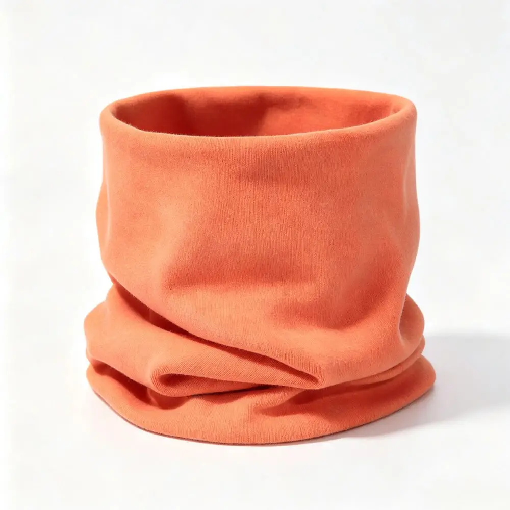 Soft Cotton Neck Warmer For For Naamloos Winter Unisex Scarf Double Layer Solid Color Outdoor Thermal Protection Neck Gaiter