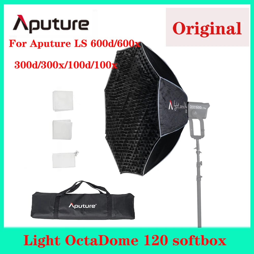 Aputure Light OctaDome 120 Softbox Umbrella Octagon Softbox Bowens Mount Reflector for Aputure LS 600d 600x 300d 300x 100d 100x