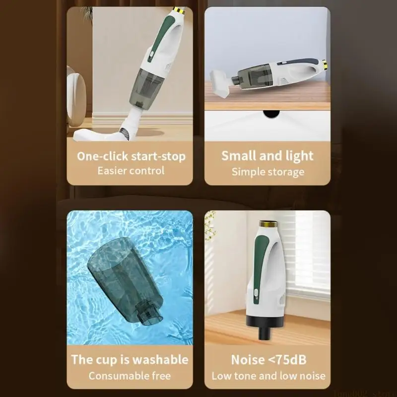 

D0AB Practical High Powered Vacuum Cleaner USB Rechargeable Handheld Dust Vacuum