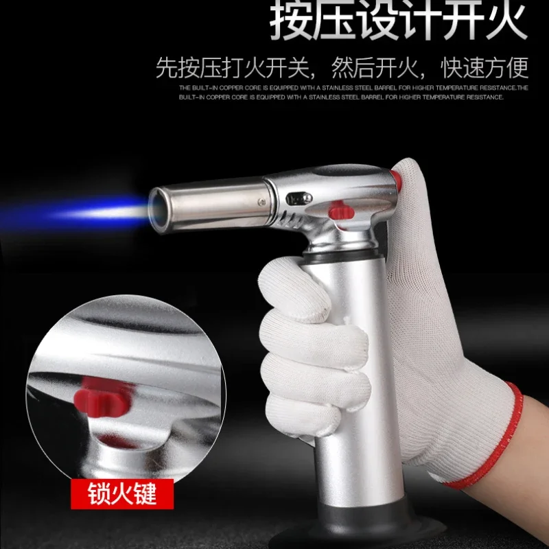 1800 C Large Airbrush Lighter Torch Pipe Gas Jet Windproof Outdoor BBQ Kitchen Camping Lighter Turbo Butane Cigar Welding Gadget