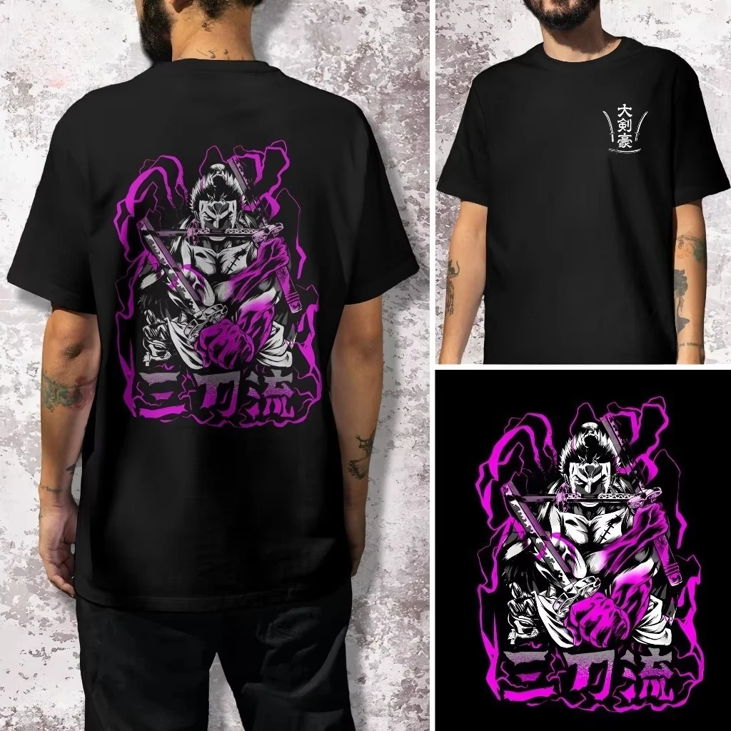 

2026 new Luffy's 5th grade anime "One Piece" men's and women's summer T-shirt loose original street style retro short sleeves