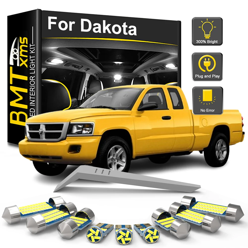 

BMTxms 11PCS For Dodge Dakota Pickup 1997-2005 2006 2007 2008 2009 2010 2011 Car LED Interior Light Bulb Kit Reading Trunk Lamp