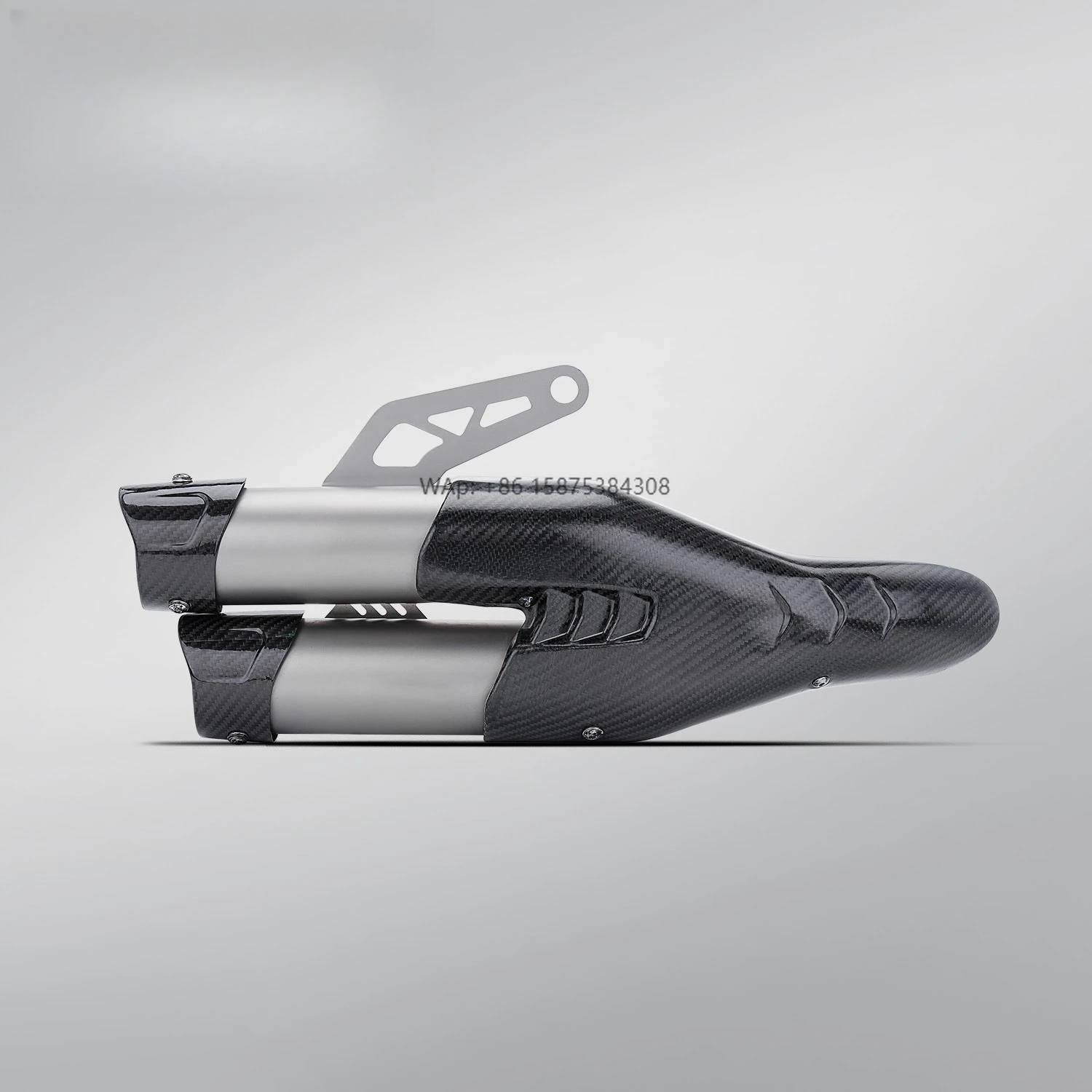 

Motorcycle Exhaust System Termi Dual Outlet Titanium Alloy with Carbon Fiber Escape Muffler for MTS V4