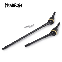 YEAHRUN 2Pcs HD Steel Front Axle CVD Drive Shafts for Axial Wraith 90018 1/10 RC Crawler Car Model Upgrade Parts