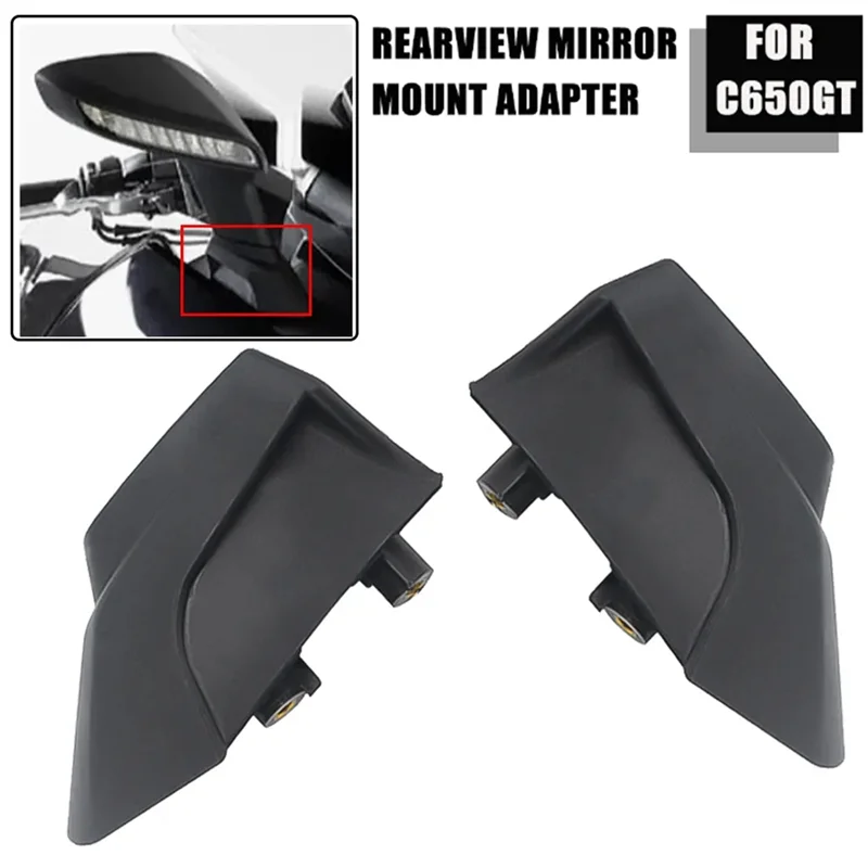 

Motorcycle Rearview Mirrors Mount Adapter For BMW C650GT 2012 2013 2014 2015-AS55