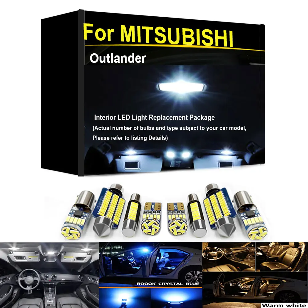 Kit de luces LED interiores para MITSUBISHI Outlander 2001 2003 2006 2009 2010 2013 2015 2018 2020, pieza de repuesto para automóvil