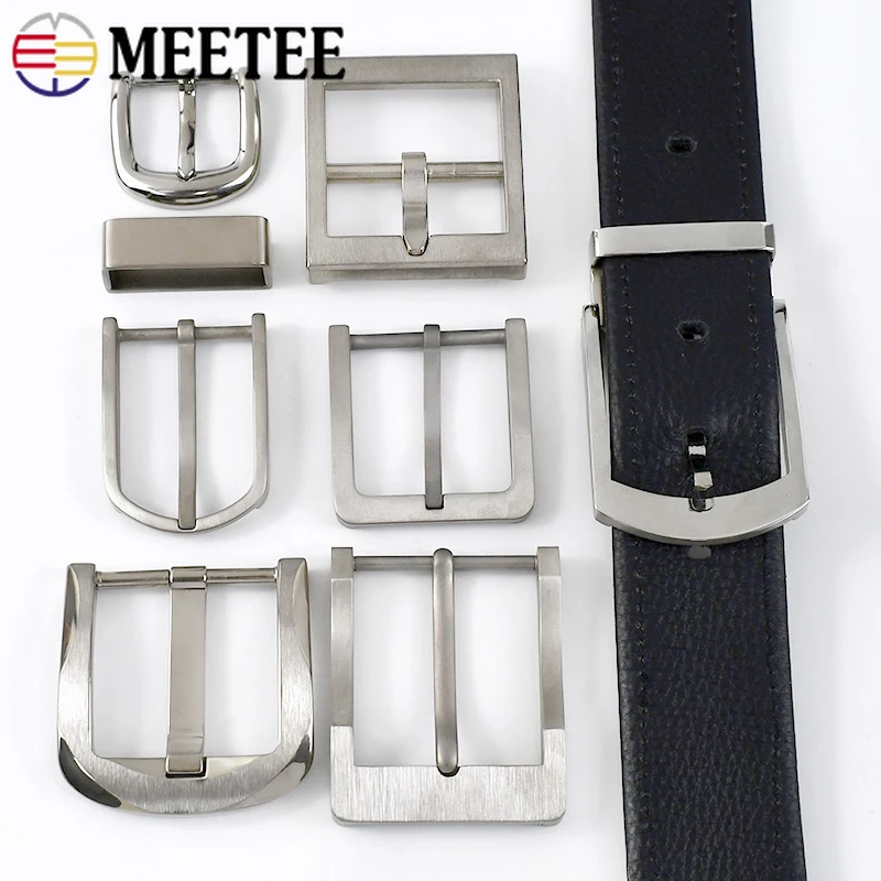 1Pc 25-40mm High-grade Pure Titanium Alloy Belts Buckles Anti-allergy Pin Buckle Head Clip DIY Jeans Leathercrafts Accessories