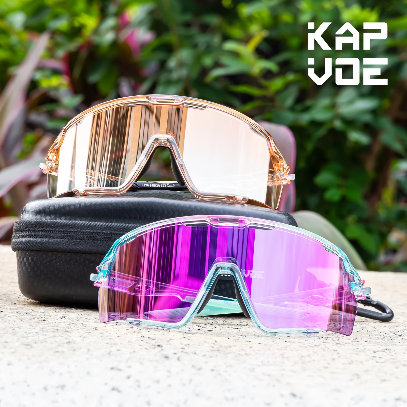 Kapvoe Cycling Glasses New Version UV400 Bicycle Goggles Mountain Road Bike Eyewear Multi Colors Running Hiking Driving Glasses