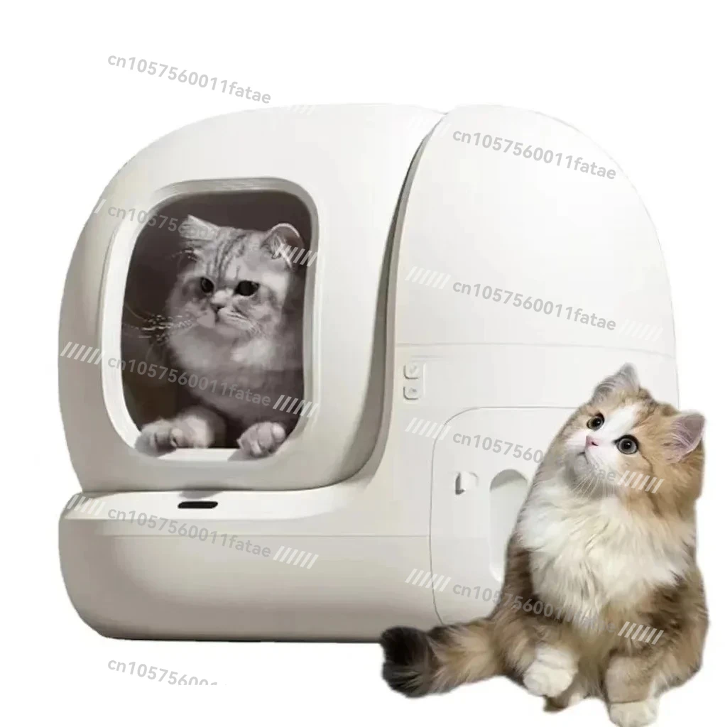 

Enclosed Automatic Cat Li Tter Box， Self-cleaning Smart Large Space