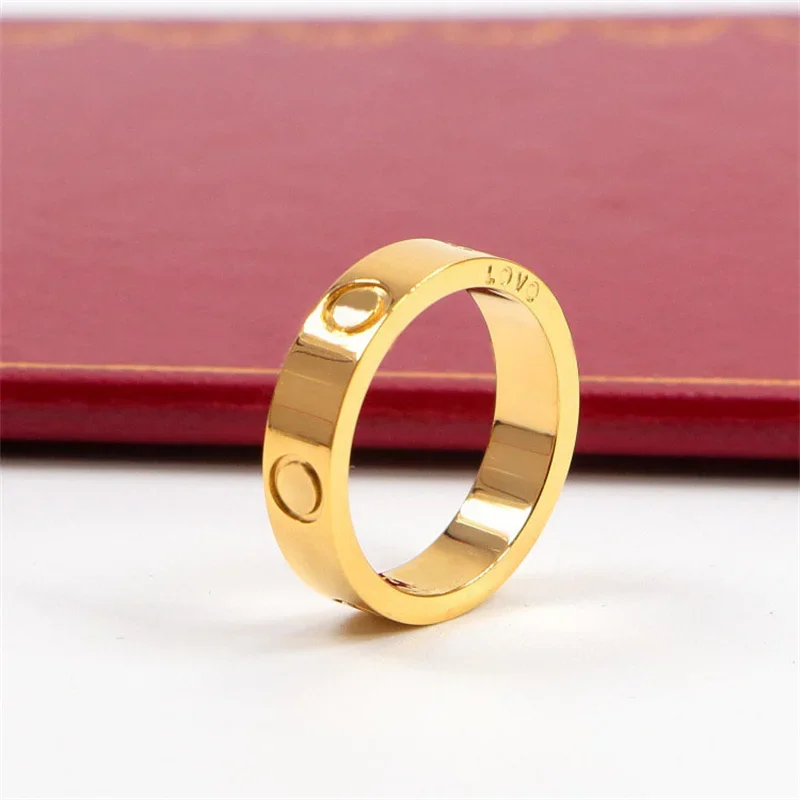 

Fashion Stainless Steel Love Ring Couple Holiday Birthday Gift Boyfriends Girlfriends Women's Men's Ring 5MM