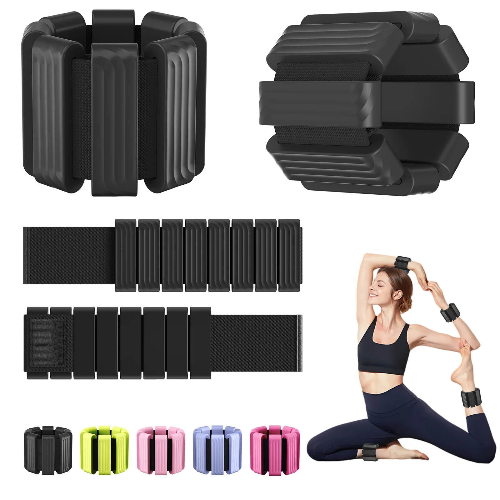 

Wrist & Ankle Weights for Women Men Adjustable Arm & Leg Weights Wearable Weighted Bracelet for Yoga Running Cardio Gym Workouts