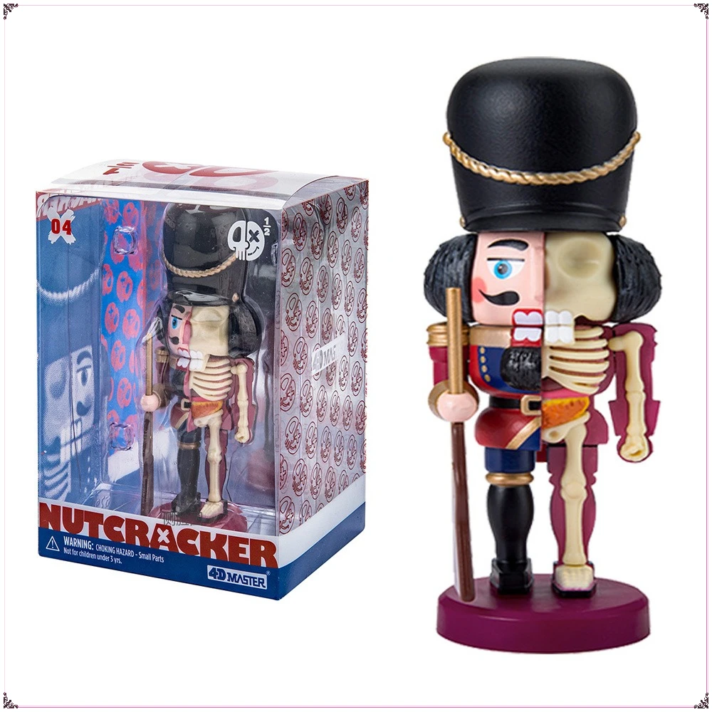 

4D Master Nutcracker Guard Half Anatomy with Gun Limited Edition Exquisite Trendy Collectible Art Model Toy Kids Holiday Gifts