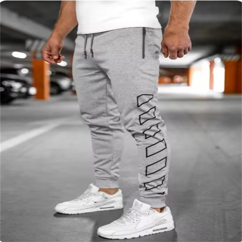 Spring And Autumn New 2024 Fashion Fashion Men's Casual Fashion Sports Pants Night Run Slim Fitness Training Simple Pants