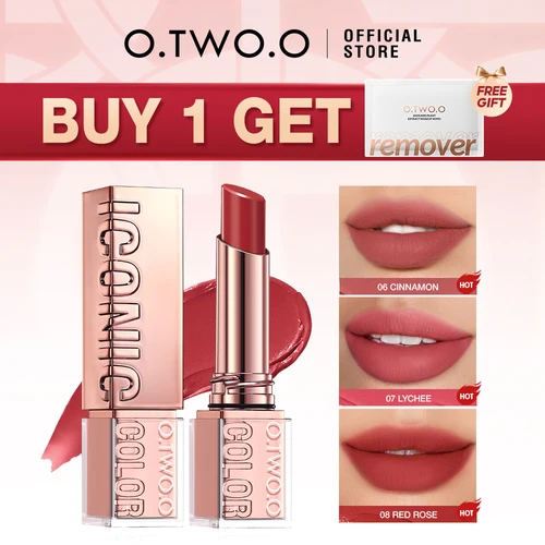 O.TWO.O-lápiz labial, tinte labial hidratante, brillo nutritivo, ligero, suave, no pegajoso, refrescante, rojo, maquillaje de lápiz labial de alto brillo