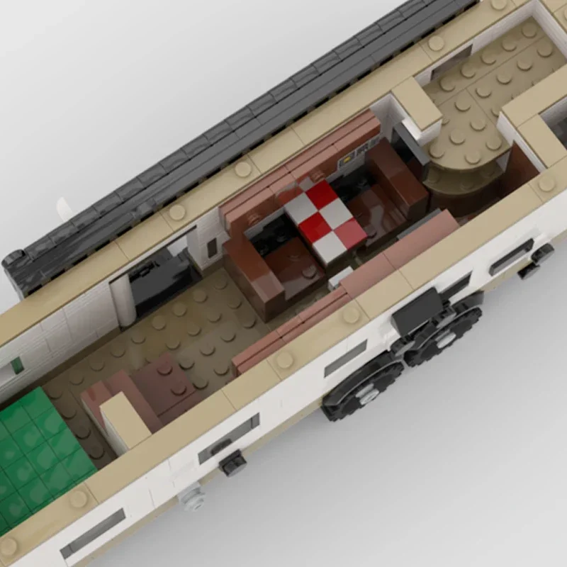 City Car Model Moc Building Bricks Flight 264BHW Camper Trailer Technology Modular Blocks GiftsToys DIY Sets Assembly Christmas