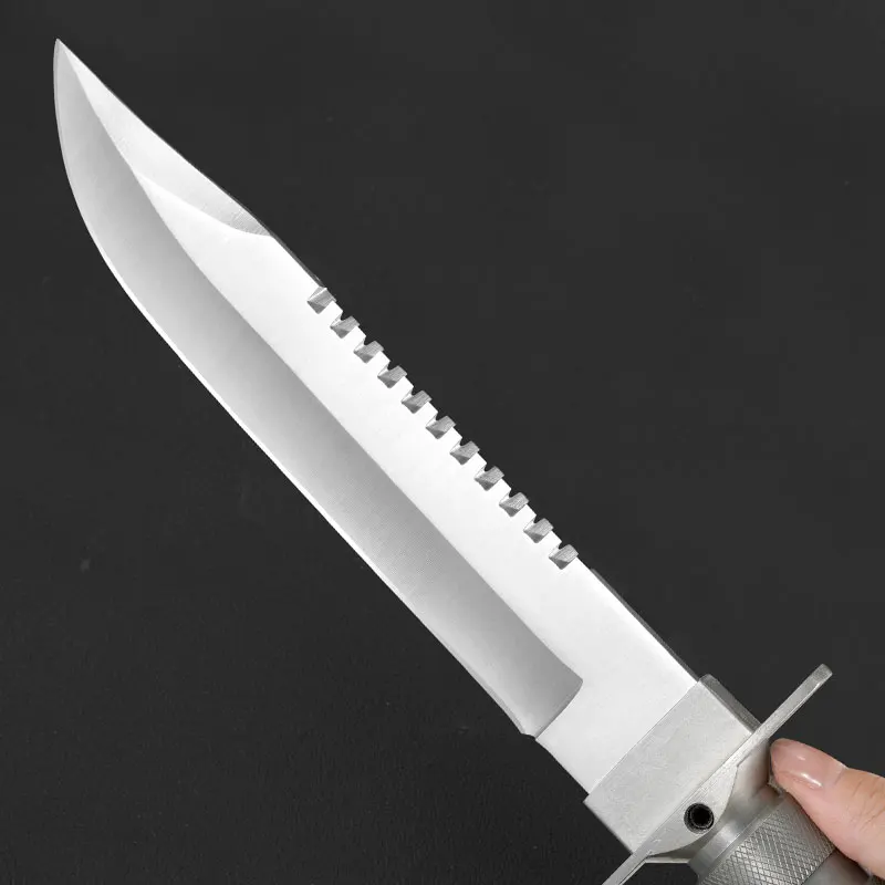 1PC Outdoor camping straight knife, high-quality knife, suitable for exploration, hunting, survival, and mountaineering