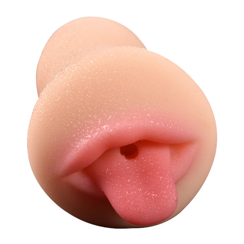 NEW Sexy Small Lips Male Airplane Cup Inverted Mold Oral Masturbator Tongue Coach Masturbator Adult Sex Toy for Men