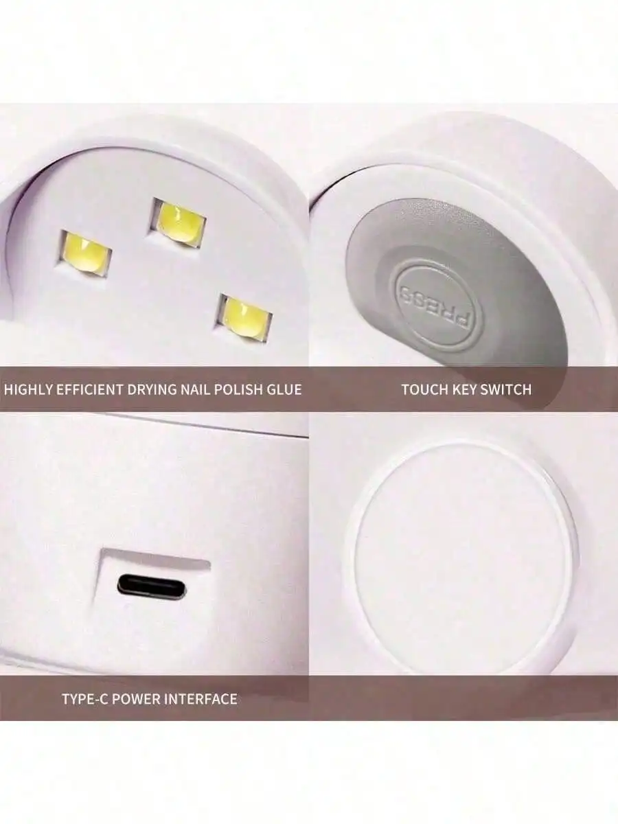 Mini lampada per unghie a LED a forma di uovo, essiccatore per smalto gel UV/LED portatile USB ad asciugatura rapida per manicure domestica