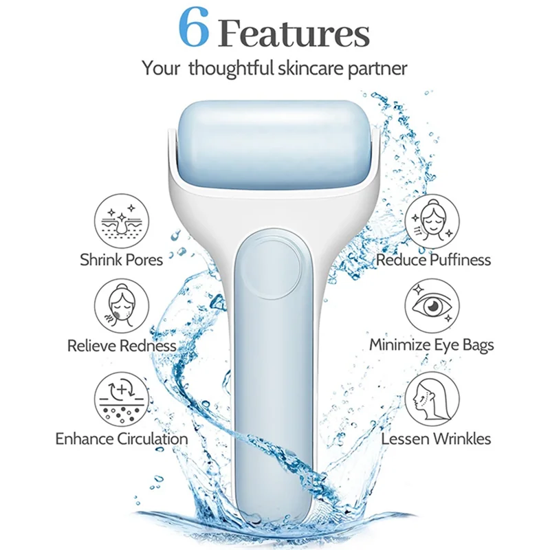 A24P Ice Roller For Face, Enhance Complexion, Reduce Puffiness And Dark Circles, Lymphatic Care Face Massager