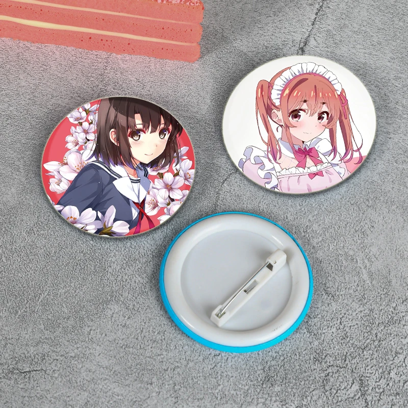 Eriri Spencer Sawamura,Megumi Kato,Hyodo Michiru,Kasumigaoka Utaha Badge Cartoon Anime Characters Brooch Pins for Backpack Gifts