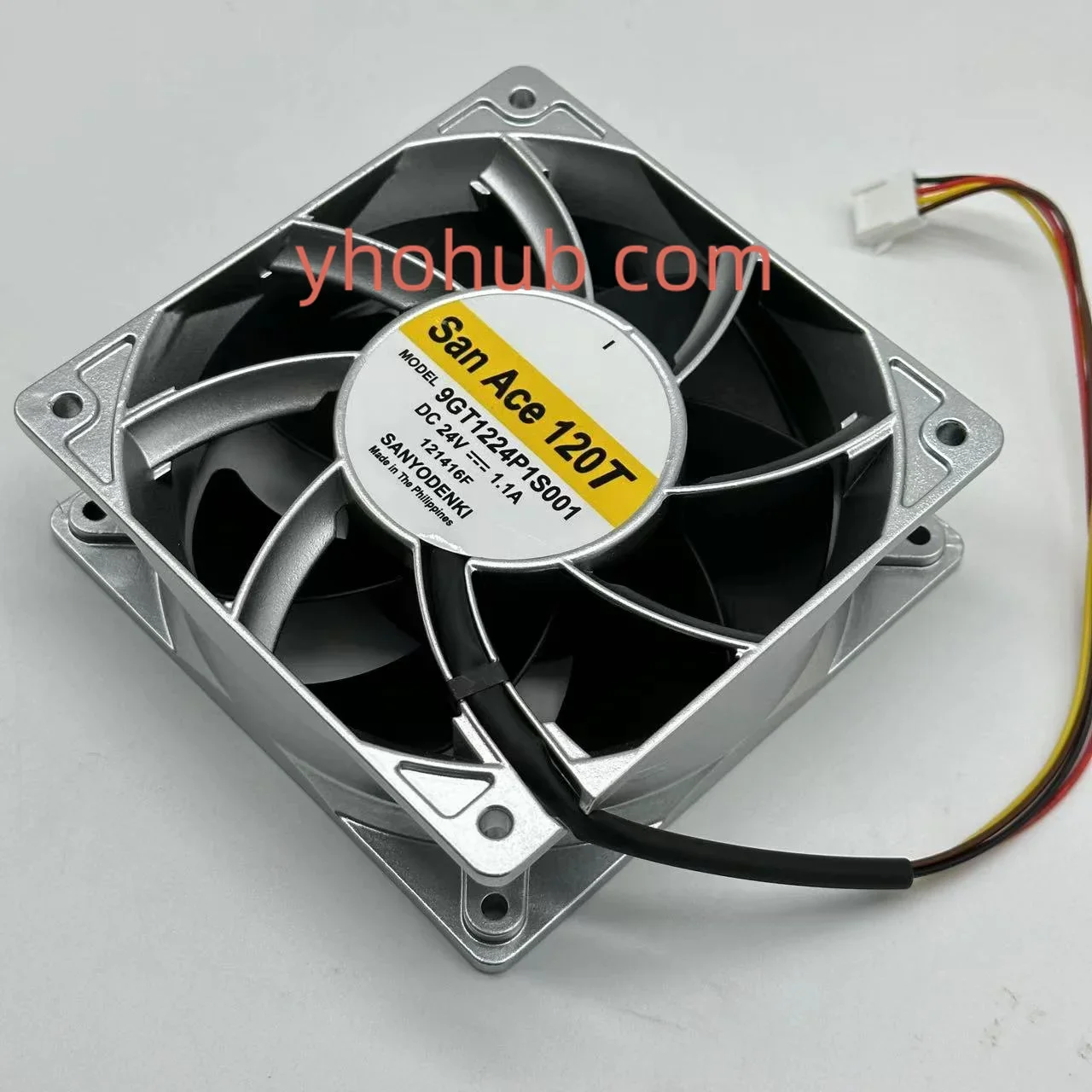 Sanyo Denki 9GT1224P1S001 DC 24V 1.1A 120x120x38mm 4-Wire Server Cooling Fan