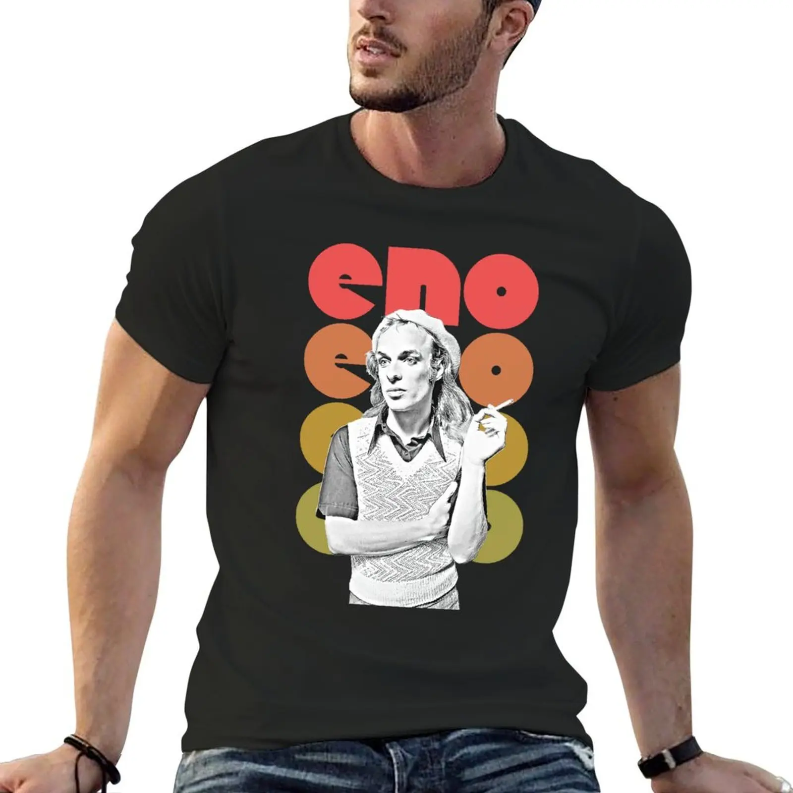 Birthday Brian Eno Mens Funny T-Shirt anime Blouse Short sleeve tee men workout shirt