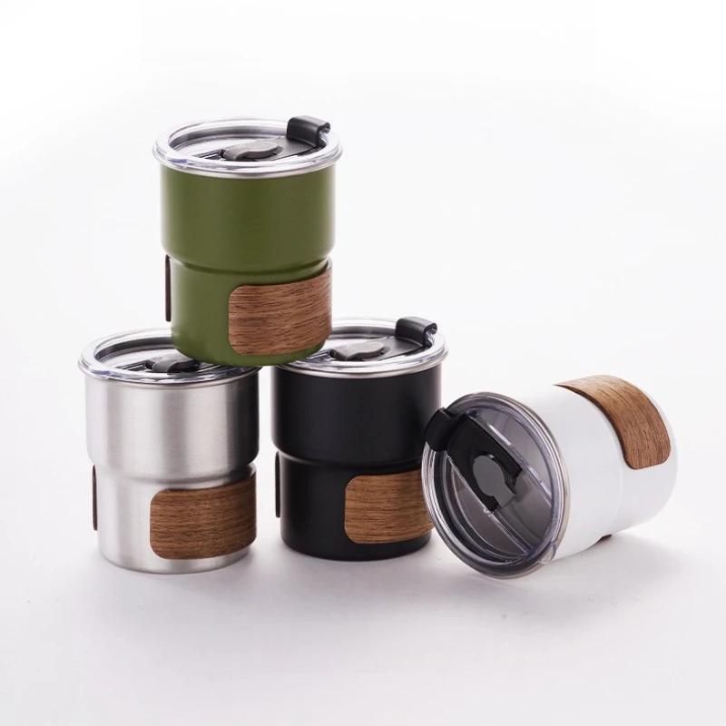 

Portable Stainless Steel Camping Mug Coffee Beer Cup with Lid Travel Tumbler for Outdoor Hiking Picnic and Hot Cold Drinks Cups
