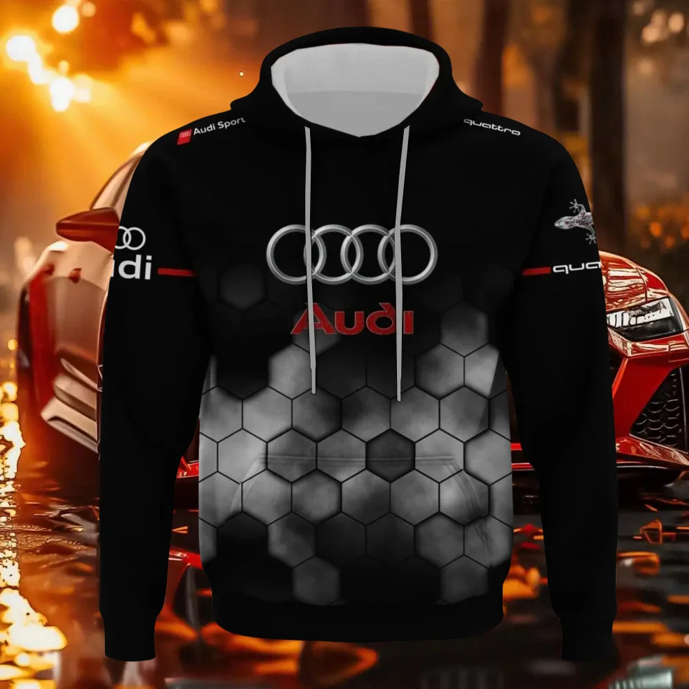 

Новая авторизованная толстовка с капюшоном Audi Superpower Quattro Moto, дышащая, мягкая, удобная, ветрозащитная, повседневная, крутая, мужская и женская толстовка